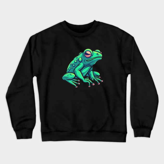 Green Frog, Tropical Animal, Love Frogs Crewneck Sweatshirt by logiamerch