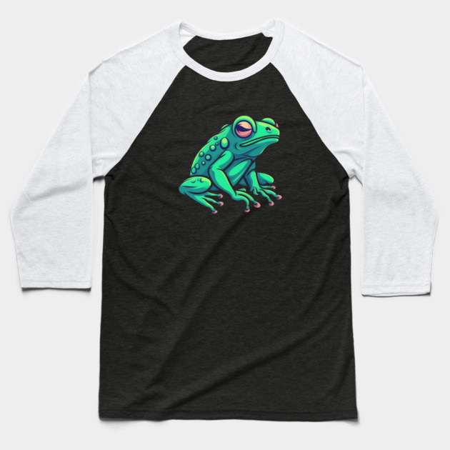 Green Frog, Tropical Animal, Love Frogs Baseball T-Shirt by logiamerch