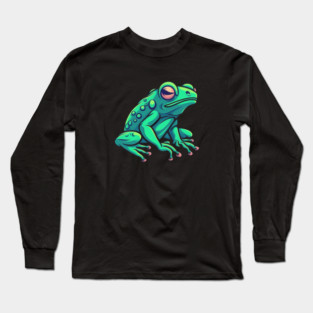 Green Frog, Tropical Animal, Love Frogs Long Sleeve T-Shirt