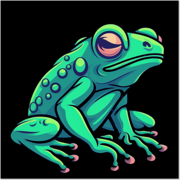 Green Frog, Tropical Animal, Love Frogs Wall Art by logiamerch