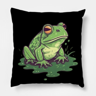 Green Frog, Tropical Animal, Love Frogs Pillow