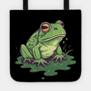 Green Frog, Tropical Animal, Love Frogs Tote
