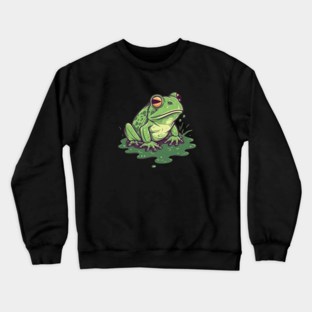 Green Frog, Tropical Animal, Love Frogs Crewneck Sweatshirt by logiamerch