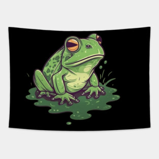 Green Frog, Tropical Animal, Love Frogs Tapestry