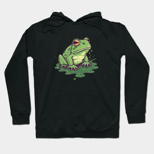 Green Frog, Tropical Animal, Love Frogs Hoodie by logiamerch