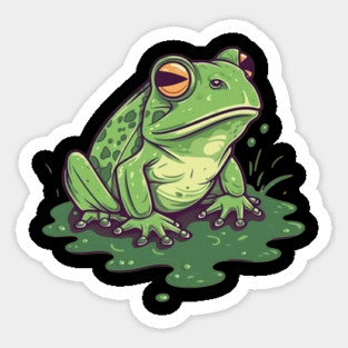 Green Frog, Tropical Animal, Love Frogs Sticker