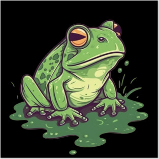 Green Frog, Tropical Animal, Love Frogs Posters and Art
