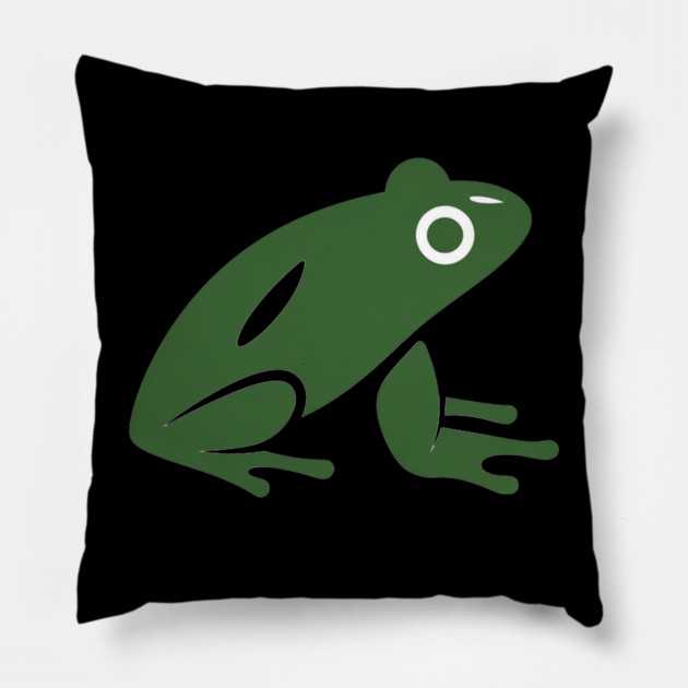 Green Minimal Frog, Tropical Animal, Love Frogs Pillow by logiamerch