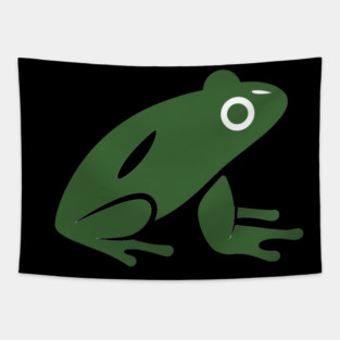 Green Minimal Frog, Tropical Animal, Love Frogs Tapestry