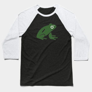 Green Minimal Frog, Tropical Animal, Love Frogs Baseball T-Shirt