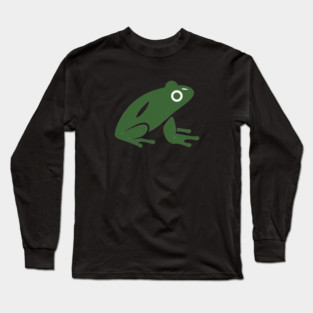 Green Minimal Frog, Tropical Animal, Love Frogs Long Sleeve T-Shirt