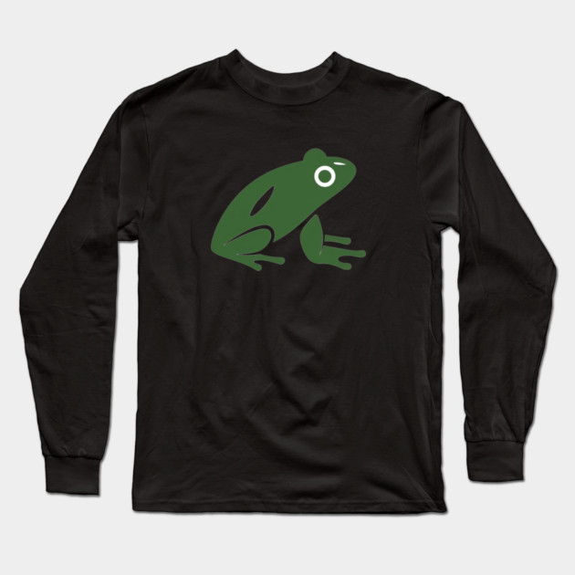Green Minimal Frog, Tropical Animal, Love Frogs Long Sleeve T-Shirt by logiamerch