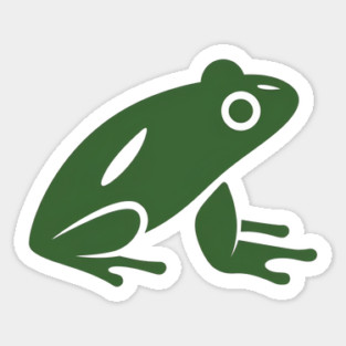 Green Minimal Frog, Tropical Animal, Love Frogs Sticker