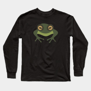 Minimal Green Frog, Tropical Animal, Love Frogs Long Sleeve T-Shirt