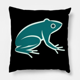 Minimal Green Frog, Tropical Animal, Love Frogs Pillow
