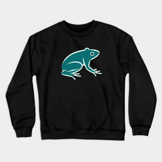 Minimal Green Frog, Tropical Animal, Love Frogs Crewneck Sweatshirt by logiamerch