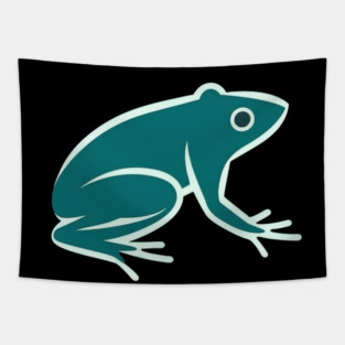 Minimal Green Frog, Tropical Animal, Love Frogs Tapestry
