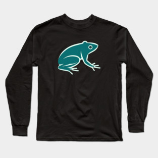 Minimal Green Frog, Tropical Animal, Love Frogs Long Sleeve T-Shirt