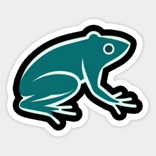 Minimal Green Frog, Tropical Animal, Love Frogs Sticker