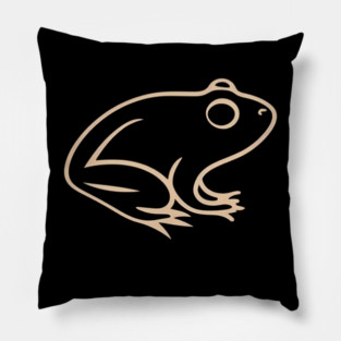 Minimal Frog, Tropical Animal, Pillow