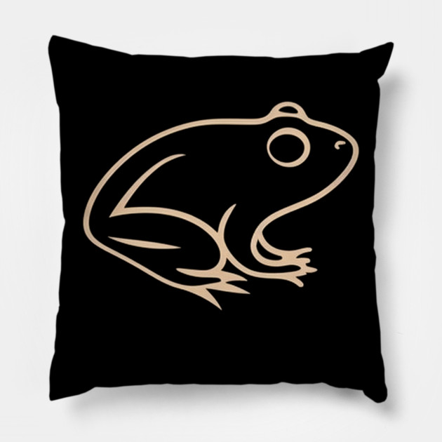 Minimal Frog, Tropical Animal, Pillow by logiamerch