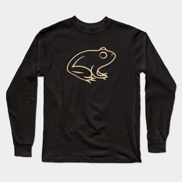 Minimal Frog, Tropical Animal, Long Sleeve T-Shirt by logiamerch