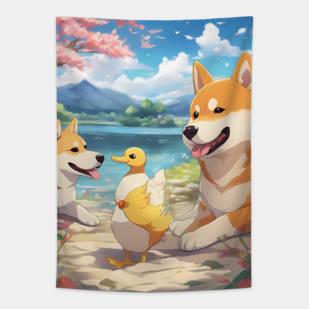 loving you agian Tapestry by animegirlnft