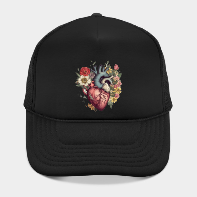Floral Covered, Human Heart, Love Flowers by logiamerch