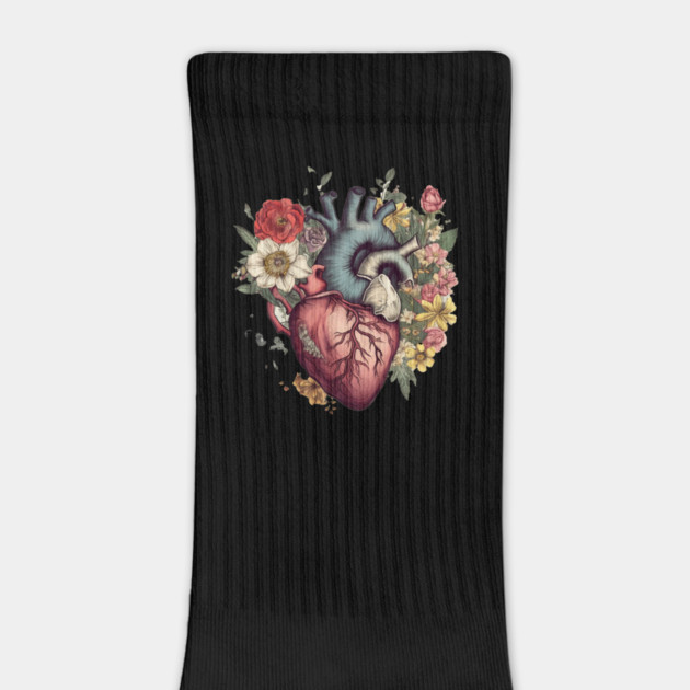 Floral Covered, Human Heart, Love Flowers by logiamerch