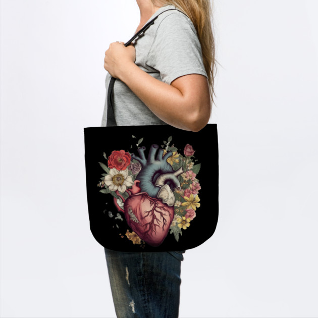 Floral Covered, Human Heart, Love Flowers by logiamerch