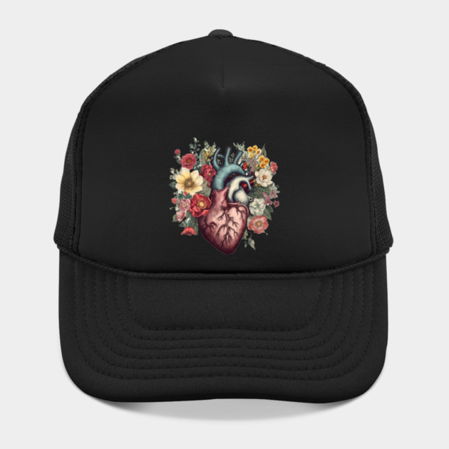 Floral Covered, Human Heart, Love Flowers by logiamerch