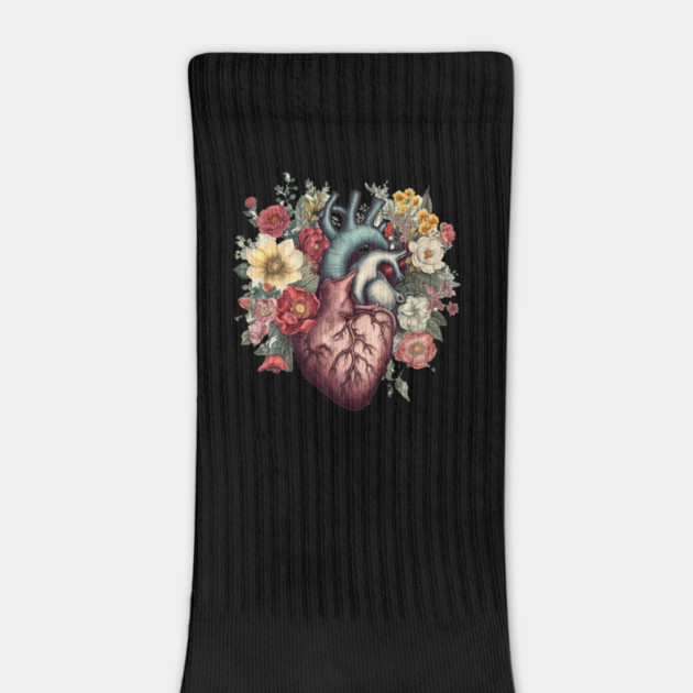 Floral Covered, Human Heart, Love Flowers by logiamerch