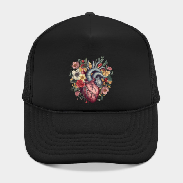 Floral Covered Human Heart, Love Flowers by logiamerch