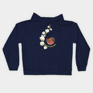 Brown capped rosy finch Kids Hoodie