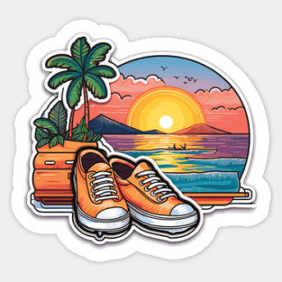 Tropical Island Vibe Sticker