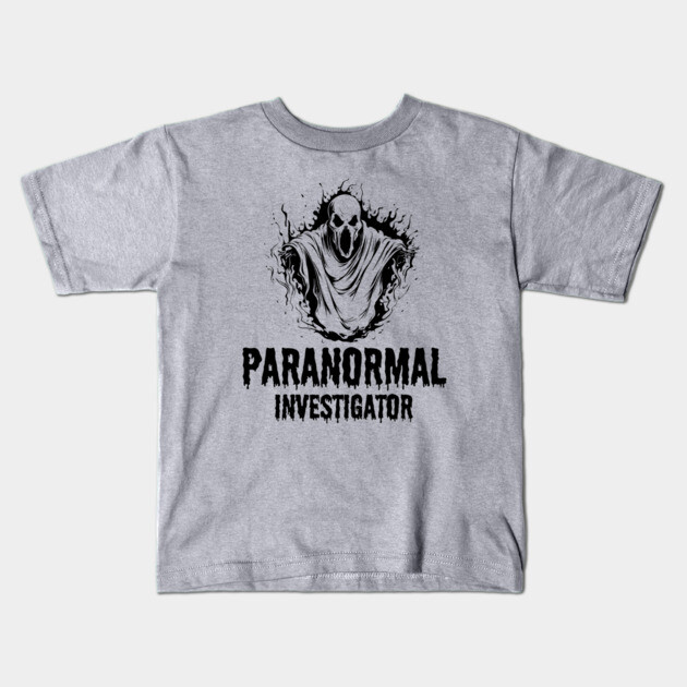Ghost Paranormal Investigator Kids T-Shirt by Paranormalshirts