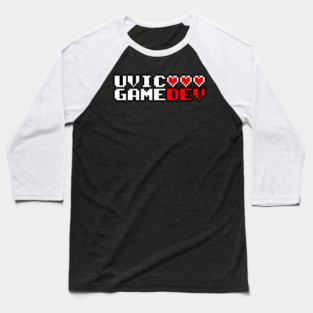 Uvic GameDev Red Logo Baseball T-Shirt