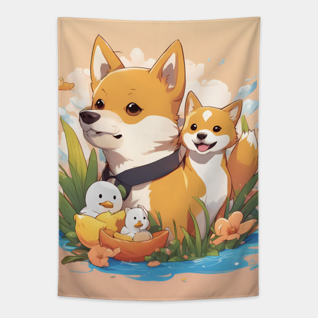 Highlight the joyfu Tapestry by animegirlnft
