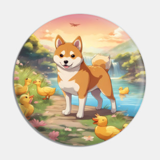 Shibaholic Adventure Pin
