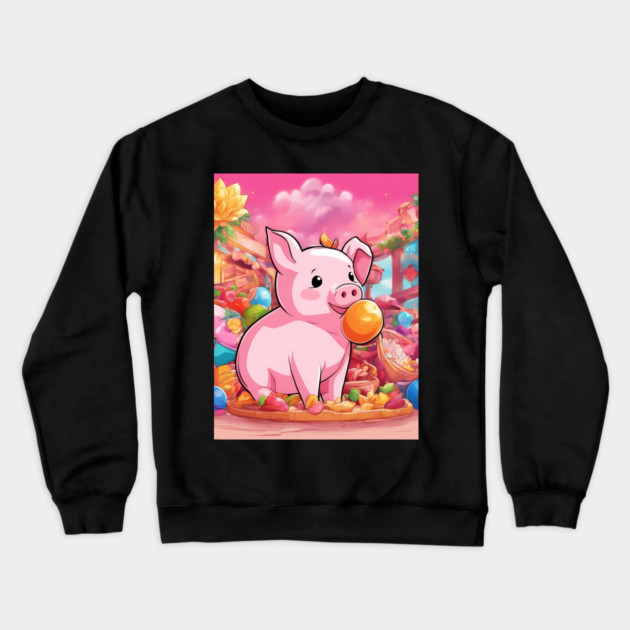 Swine Sensation Crewneck Sweatshirt by animegirlnft