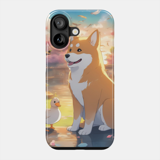 Playful Nature of Shiba dogs Phone Case by animegirlnft