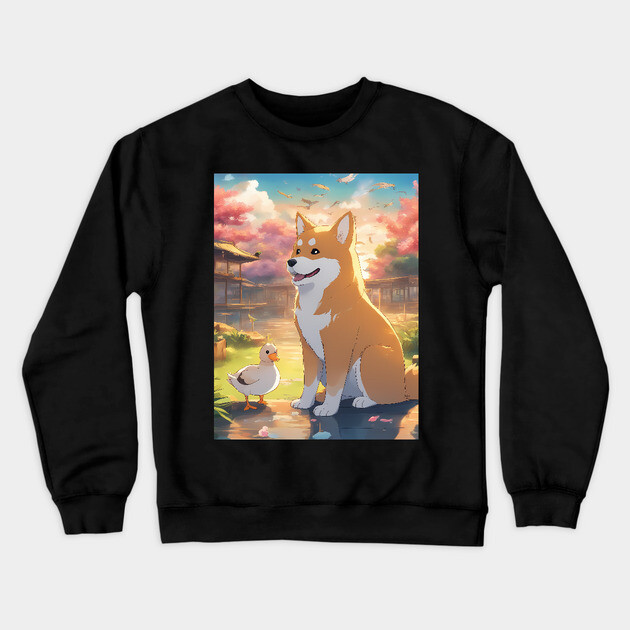 Playful Nature of Shiba dogs Crewneck Sweatshirt by animegirlnft