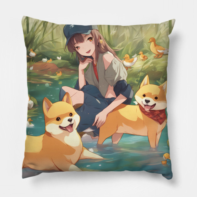 unique and fashionable Pillow by animegirlnft