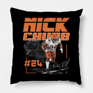 Nick Chubb Cleveland Touchdown Pillow