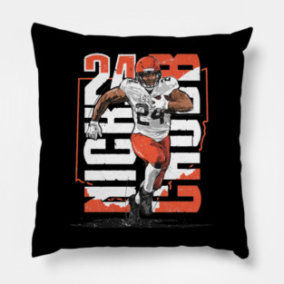 Nick Chubb Cleveland Vertical Name Pillow