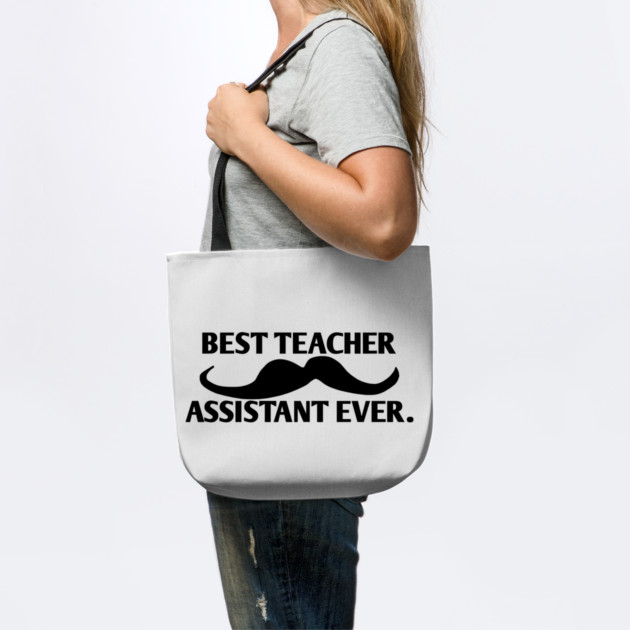 Best teacher assistant ever, Gift for male teacher assistant with mustache by BlackMeme94