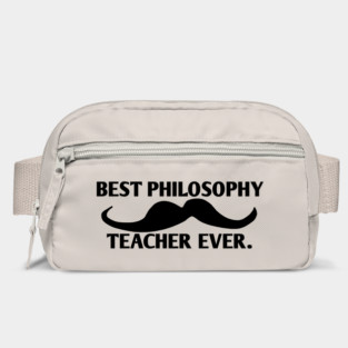 Best philosophy teacher ever, Gift for male philosophy teacher with mustache Bag