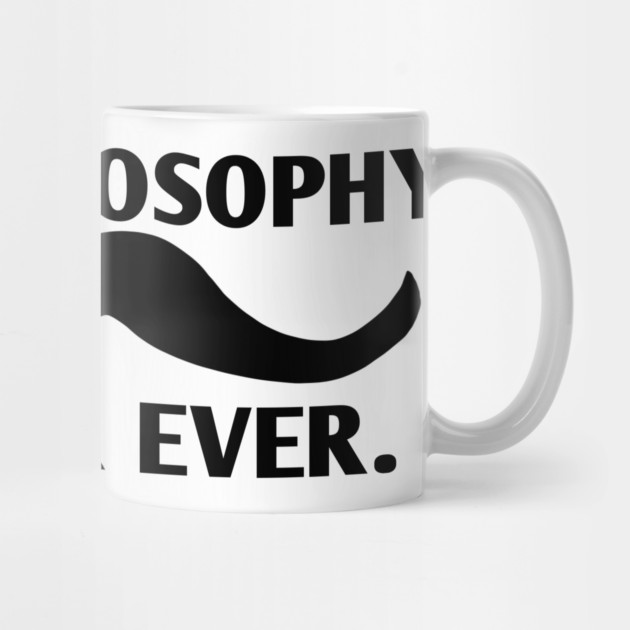 Best philosophy teacher ever, Gift for male philosophy teacher with mustache by BlackMeme94