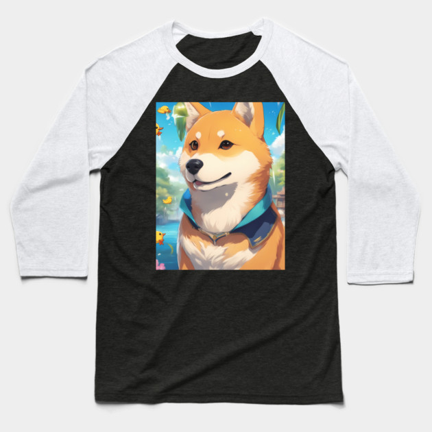 Shiba Of Desteny Baseball T-Shirt by animegirlnft