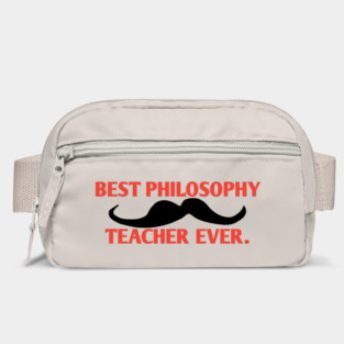 Best philosophy teacher ever, Gift for male philosophy teacher with mustache Bag